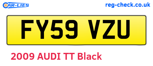 FY59VZU are the vehicle registration plates.