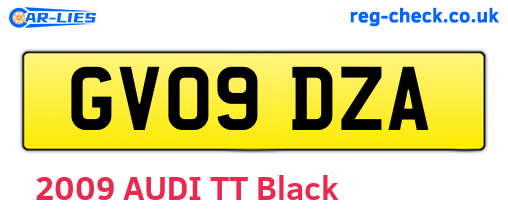 GV09DZA are the vehicle registration plates.
