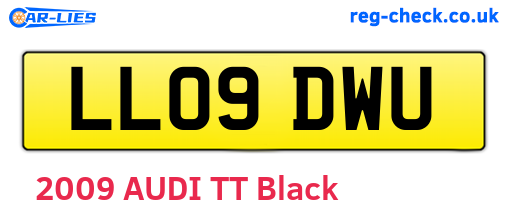 LL09DWU are the vehicle registration plates.
