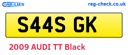 S44SGK are the vehicle registration plates.