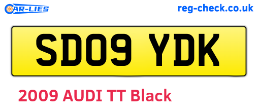 SD09YDK are the vehicle registration plates.