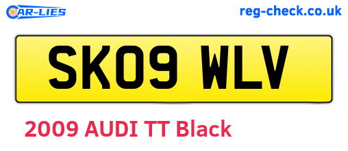 SK09WLV are the vehicle registration plates.