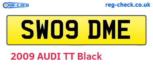 SW09DME are the vehicle registration plates.