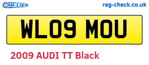 WL09MOU are the vehicle registration plates.