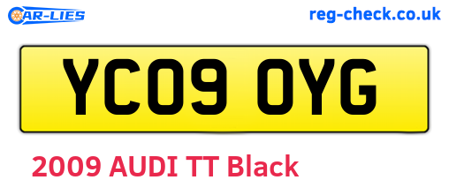 YC09OYG are the vehicle registration plates.