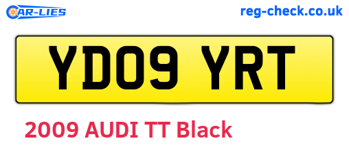 YD09YRT are the vehicle registration plates.