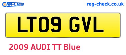 LT09GVL are the vehicle registration plates.