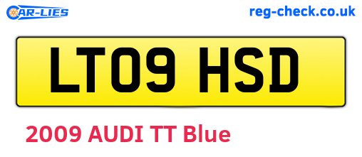LT09HSD are the vehicle registration plates.