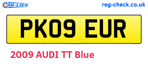 PK09EUR are the vehicle registration plates.