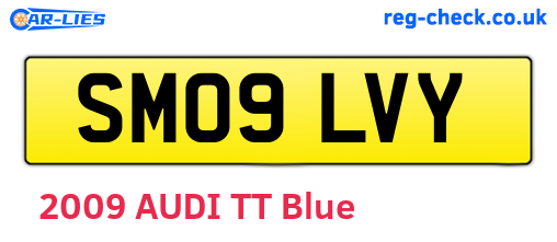 SM09LVY are the vehicle registration plates.