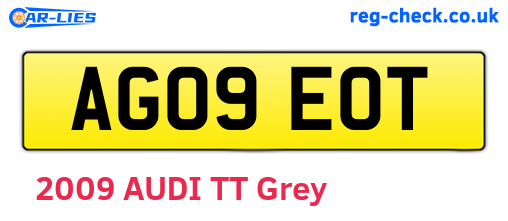 AG09EOT are the vehicle registration plates.