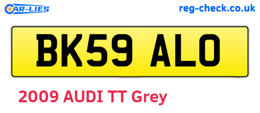 BK59ALO are the vehicle registration plates.