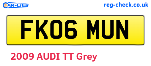 FK06MUN are the vehicle registration plates.