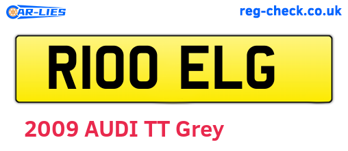 R100ELG are the vehicle registration plates.