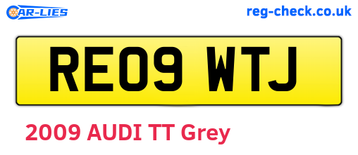 RE09WTJ are the vehicle registration plates.