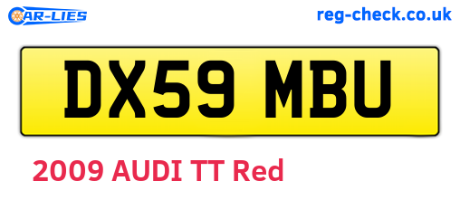 DX59MBU are the vehicle registration plates.