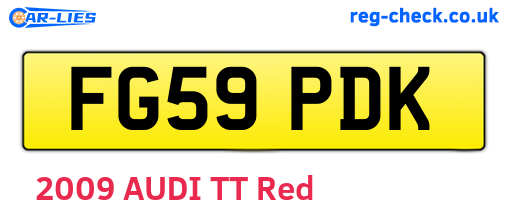 FG59PDK are the vehicle registration plates.