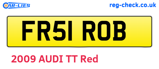 FR51ROB are the vehicle registration plates.
