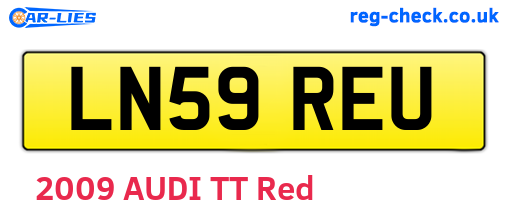 LN59REU are the vehicle registration plates.