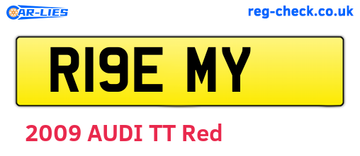 R19EMY are the vehicle registration plates.