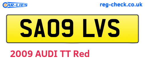 SA09LVS are the vehicle registration plates.