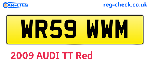 WR59WWM are the vehicle registration plates.