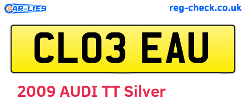 CL03EAU are the vehicle registration plates.