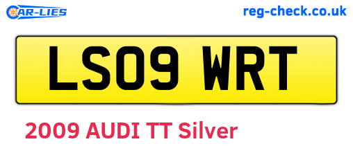 LS09WRT are the vehicle registration plates.