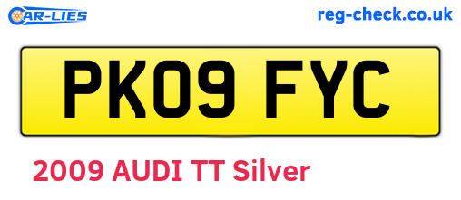 PK09FYC are the vehicle registration plates.