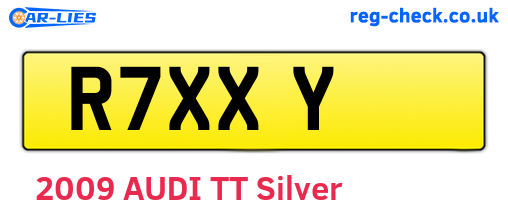 R7XXY are the vehicle registration plates.