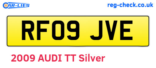 RF09JVE are the vehicle registration plates.
