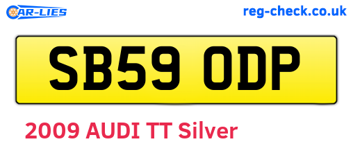 SB59ODP are the vehicle registration plates.