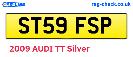 ST59FSP are the vehicle registration plates.