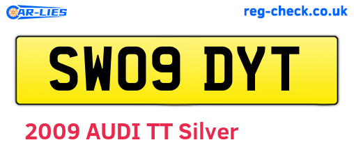 SW09DYT are the vehicle registration plates.