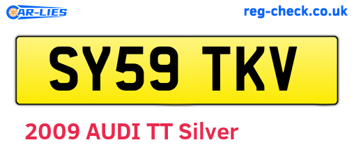SY59TKV are the vehicle registration plates.