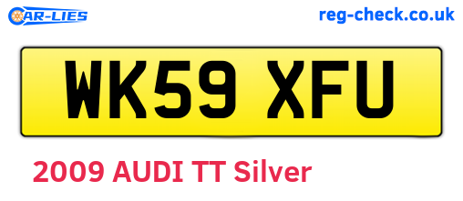 WK59XFU are the vehicle registration plates.