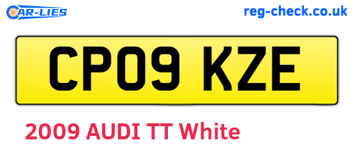 CP09KZE are the vehicle registration plates.