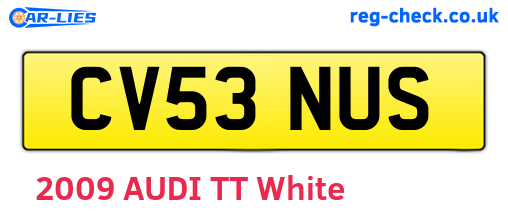 CV53NUS are the vehicle registration plates.