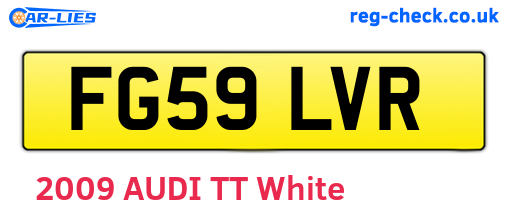 FG59LVR are the vehicle registration plates.