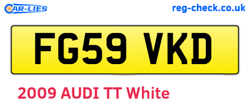 FG59VKD are the vehicle registration plates.