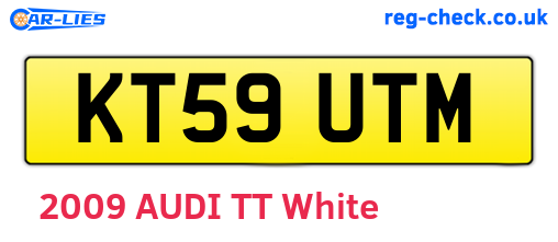 KT59UTM are the vehicle registration plates.