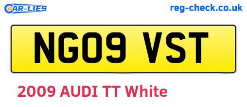 NG09VST are the vehicle registration plates.