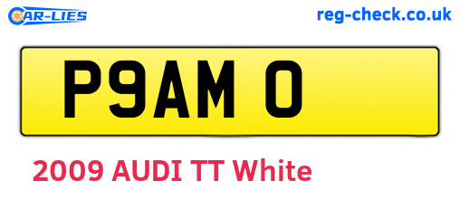 P9AMO are the vehicle registration plates.