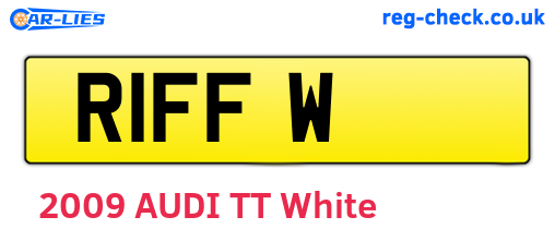 R1FFW are the vehicle registration plates.