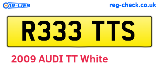 R333TTS are the vehicle registration plates.