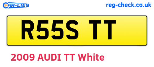 R55STT are the vehicle registration plates.