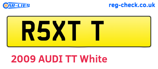 R5XTT are the vehicle registration plates.