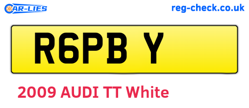 R6PBY are the vehicle registration plates.