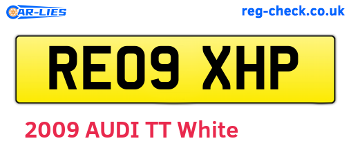 RE09XHP are the vehicle registration plates.