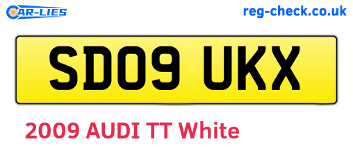 SD09UKX are the vehicle registration plates.